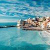 Udsigt over Bogliasco. Bogliasco er en gammel fiskerby i Italien, Genova, Ligurien.